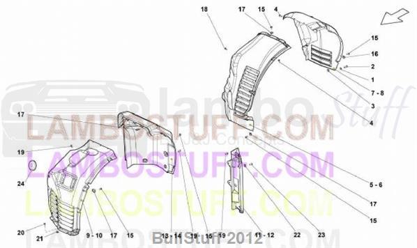 2012 Lamborghini GALLARDO LP 550-2 COUPE EUROPE WHEELHOUSE (821.03.00)